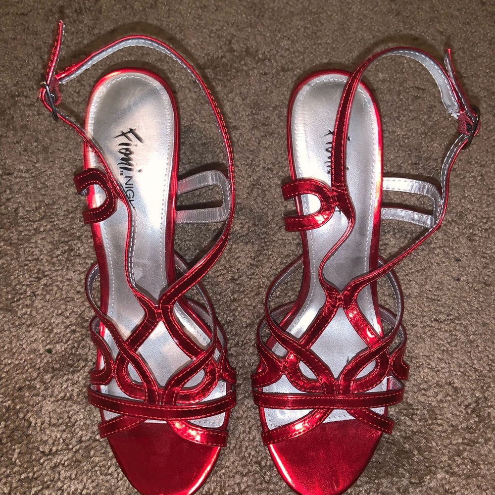 Red Strap Heels